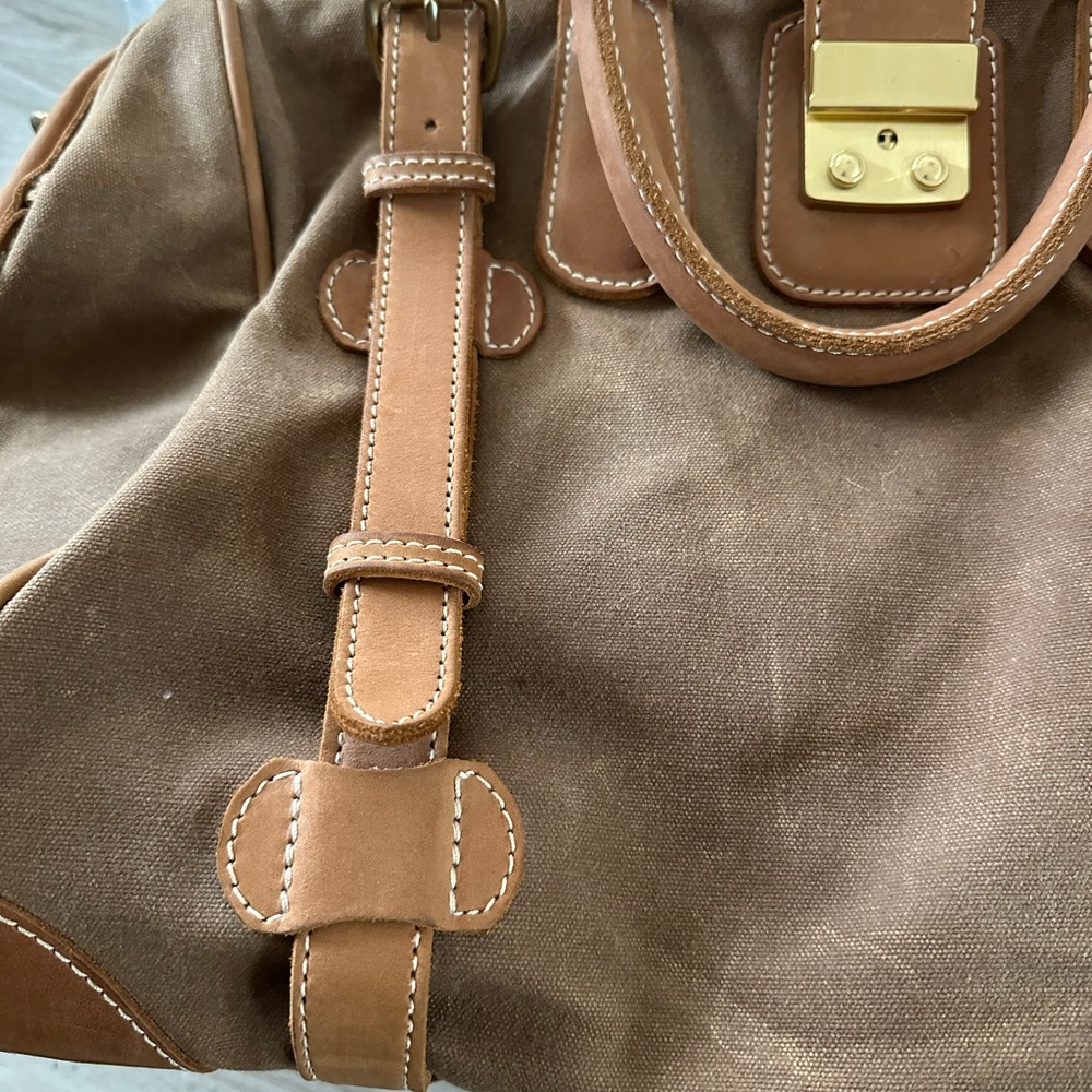 J Peterman Leather & Canvas Travel Bag - Picture 4 of 10